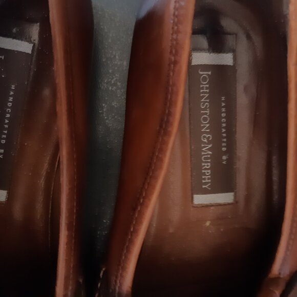 Johnston & Murphy SZ 9.5 Chestnut Brown Men's Tassel Loafers with Kilt Fringe - Picture 10 of 13